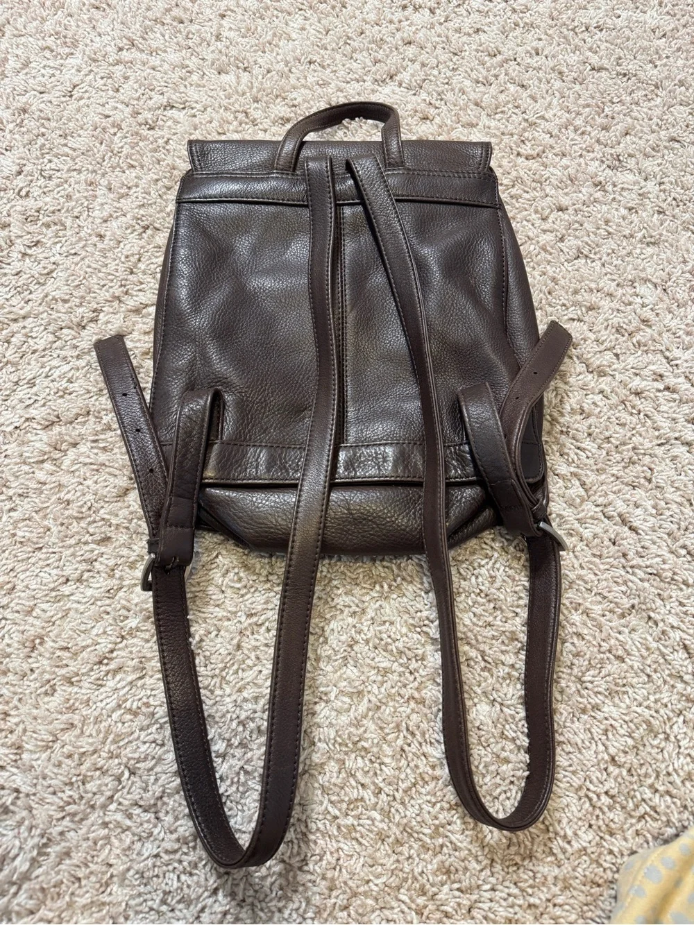Vintage Tommy Hilfiger Brown Leather flap Backpack